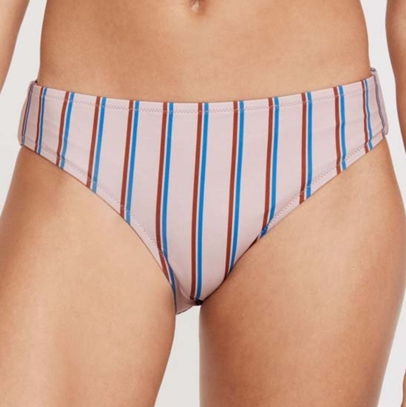 MADEWELL Stripe Bandeau Bikini Top Bottom Swimsuit - Picture 3 of 15